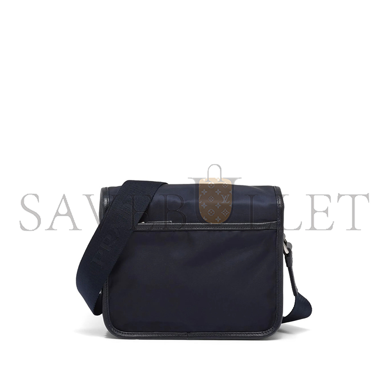 PRADA RE-NYLON AND SAFFIANO LEATHER SHOULDER BAG 2VD034 (22*16*8.5cm)